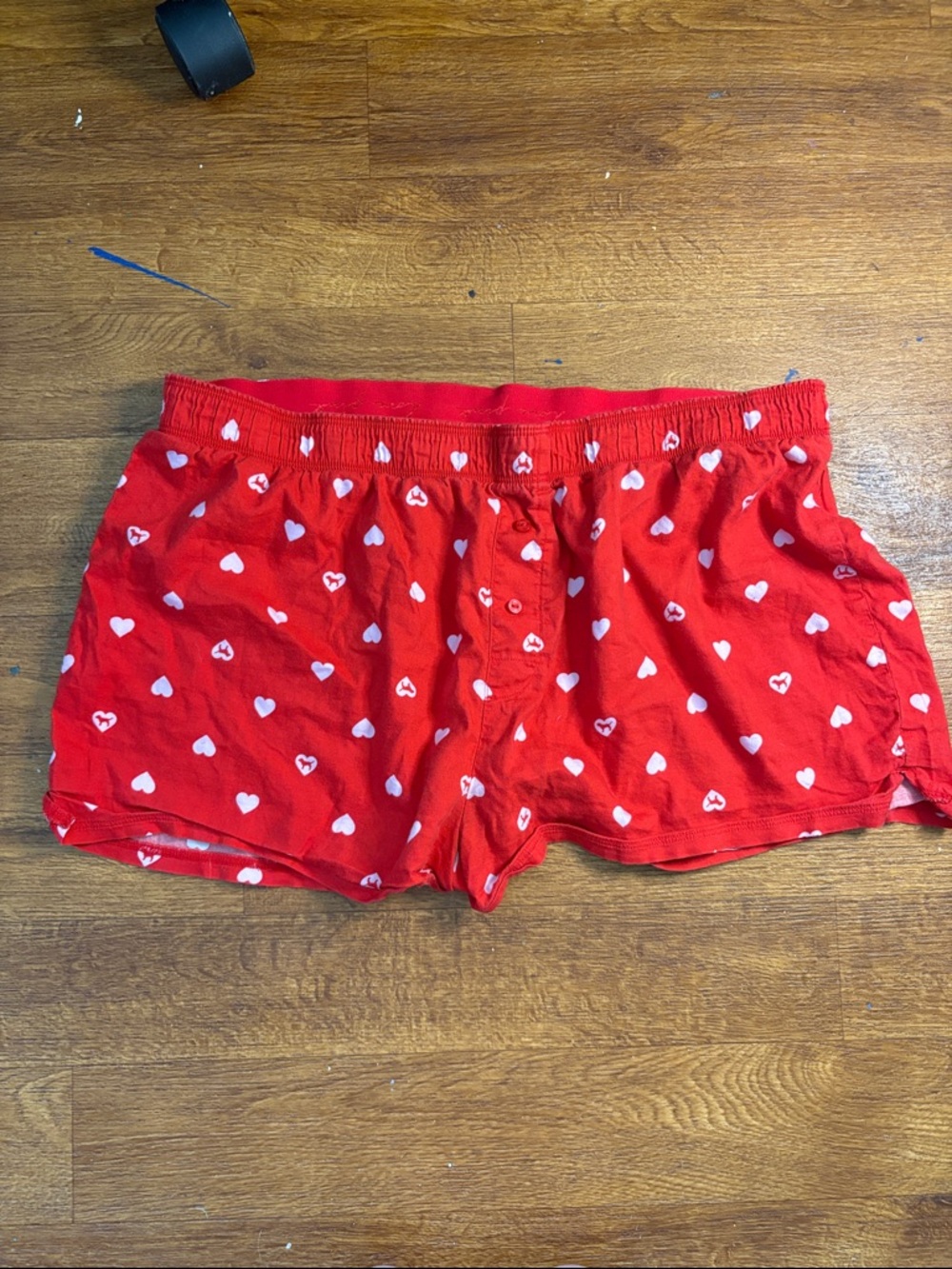 Victoria Secret Red Heart Print Boxer Sleep Shorts